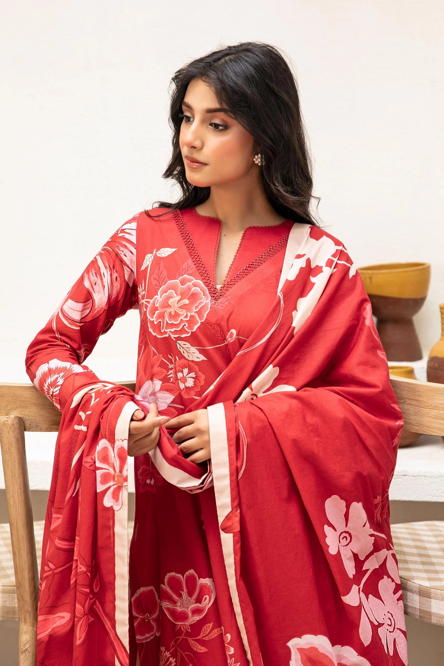 3 Pc Unstitched Printed Lawn Suit