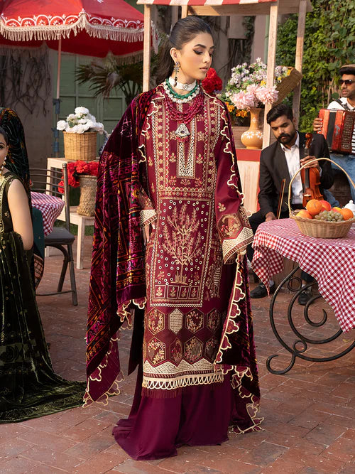 RADIENT RED | 3 PC UNSTITCH KOTRAI