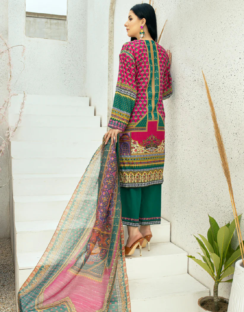 AY - 012 - 3 piece Unstitched Embroidered Lawn