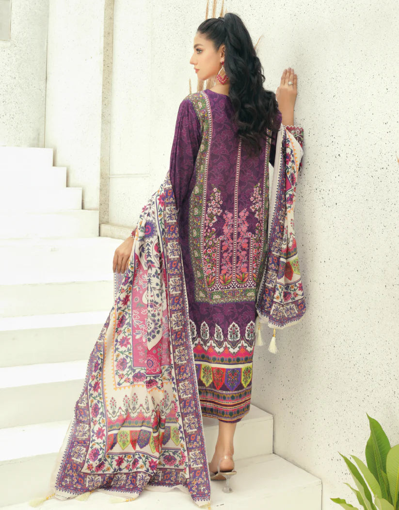 AY - 014 - 3 piece Unstitched Embroidered Lawn