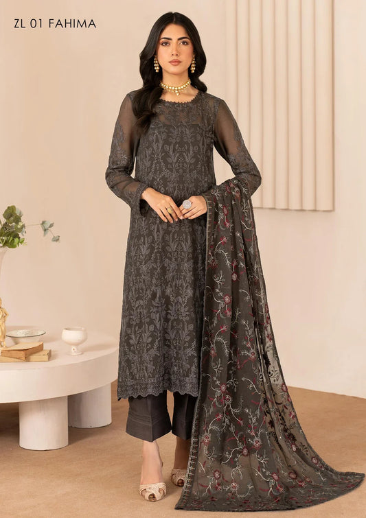 Zarif Thread Works Chiffon Edit'24 ZL-01 FAHIMA