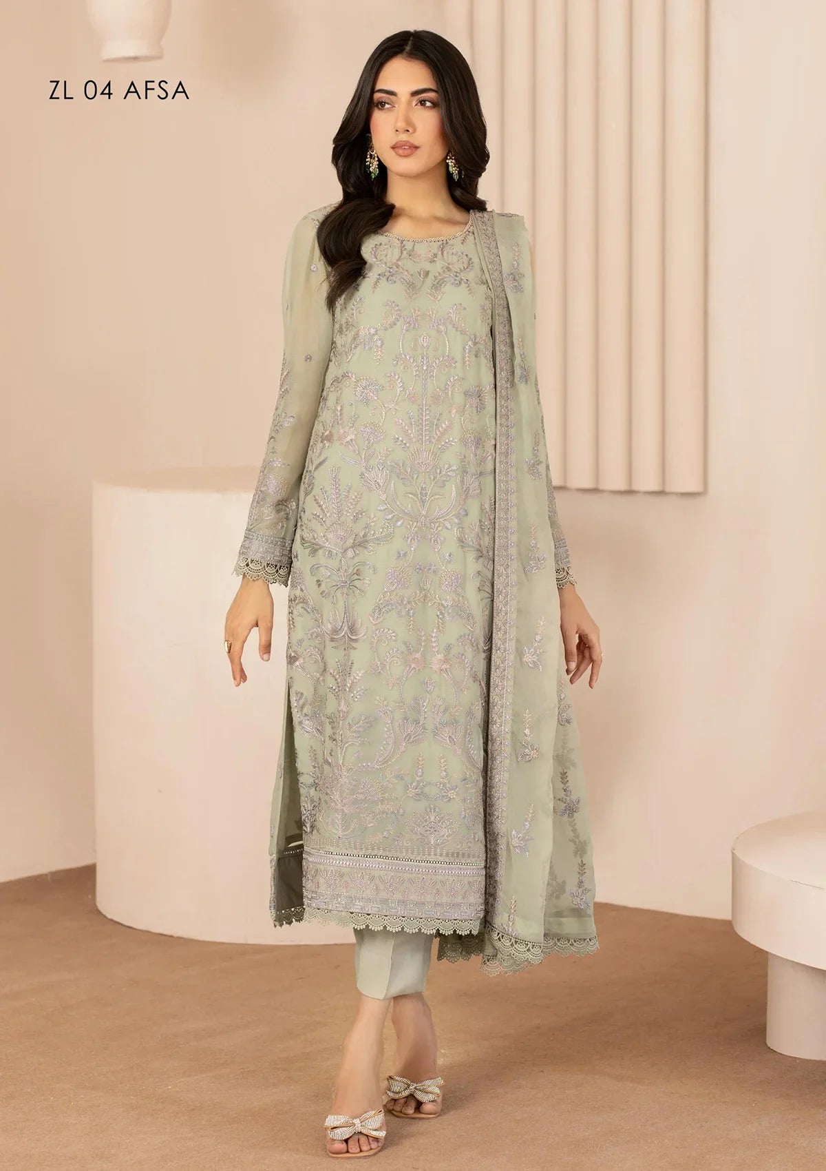 Zarif Thread Works Chiffon Edit'24 ZL-04 AFSA