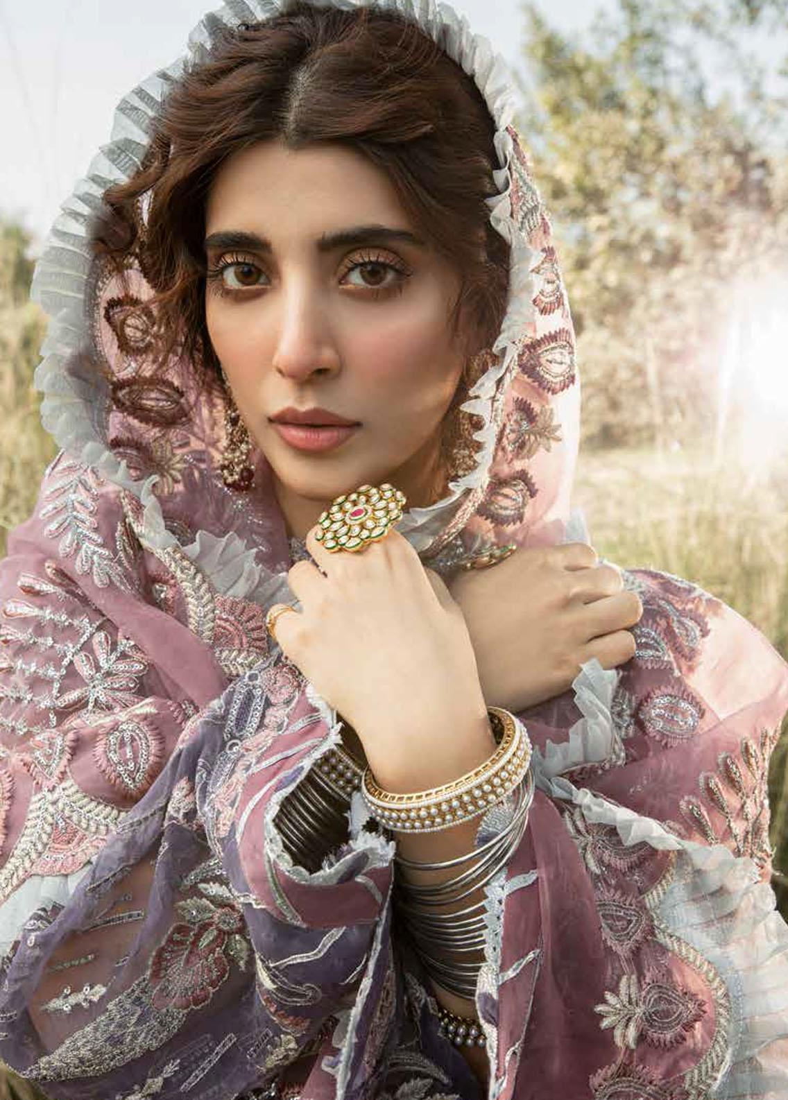 Alif by AJR Couture Embroidered Organza Suits Unstitched 3 Piece AJR22GK AGK-02 Markaz - Wedding Collection