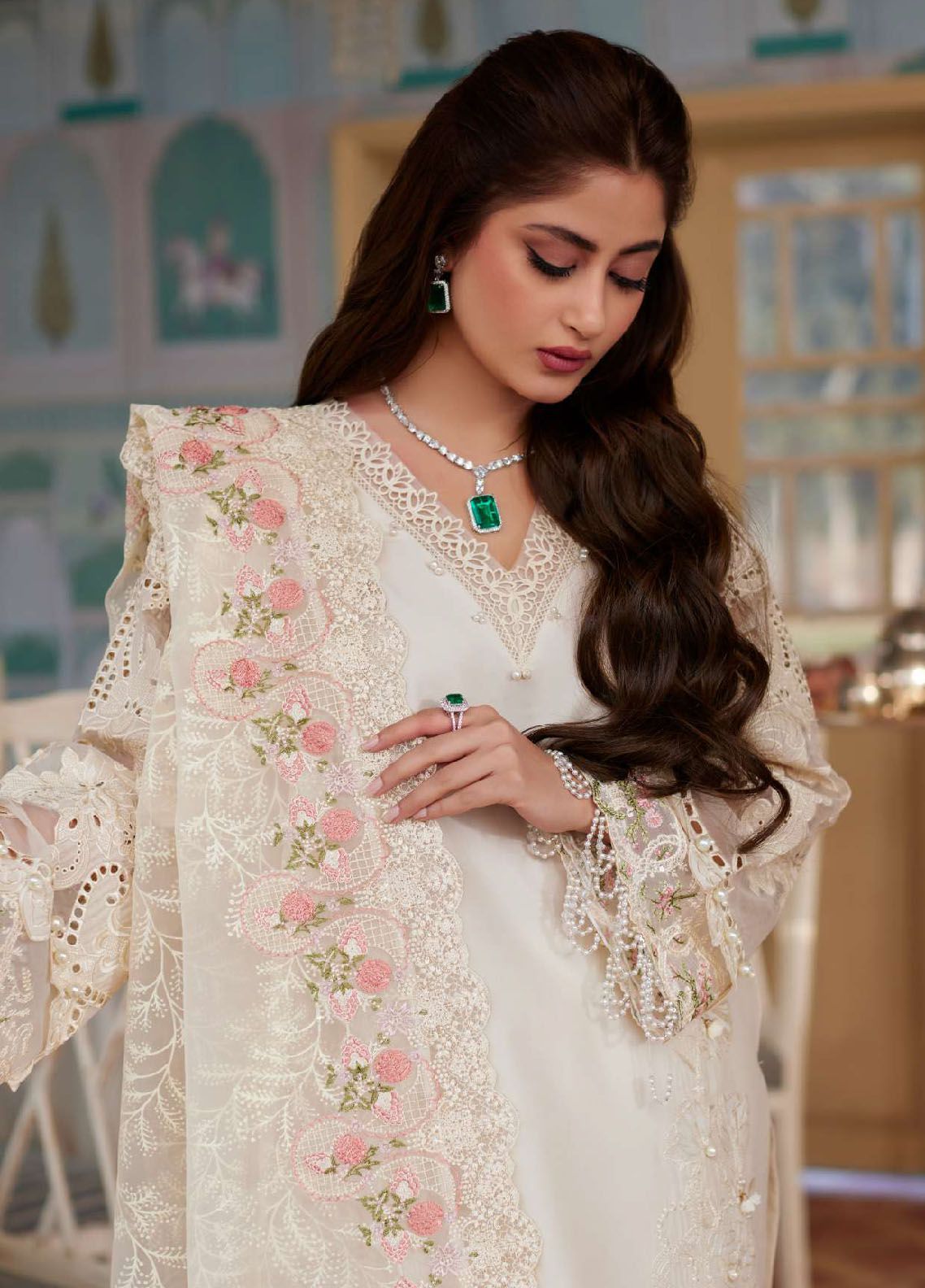 Elaf Embroidered Suits Unstitched 3 Piece EF24EE D-01A Motia - Summer Collection