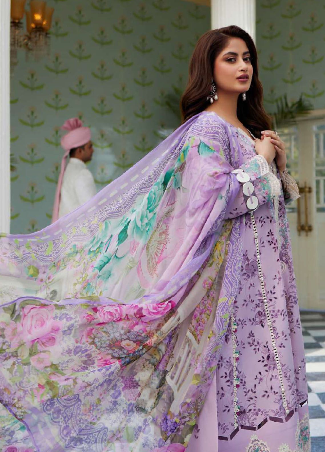 Elaf Embroidered Suits Unstitched 3 Piece EF24EE D-03 Afsaneh - Summer Collection