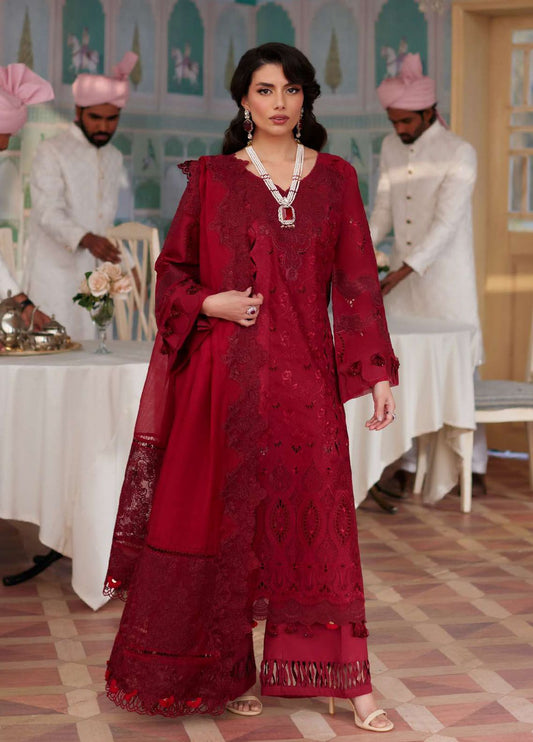 Elaf Embroidered Suits Unstitched 3 Piece EF24EE D-06 Wafa - Summer Collection