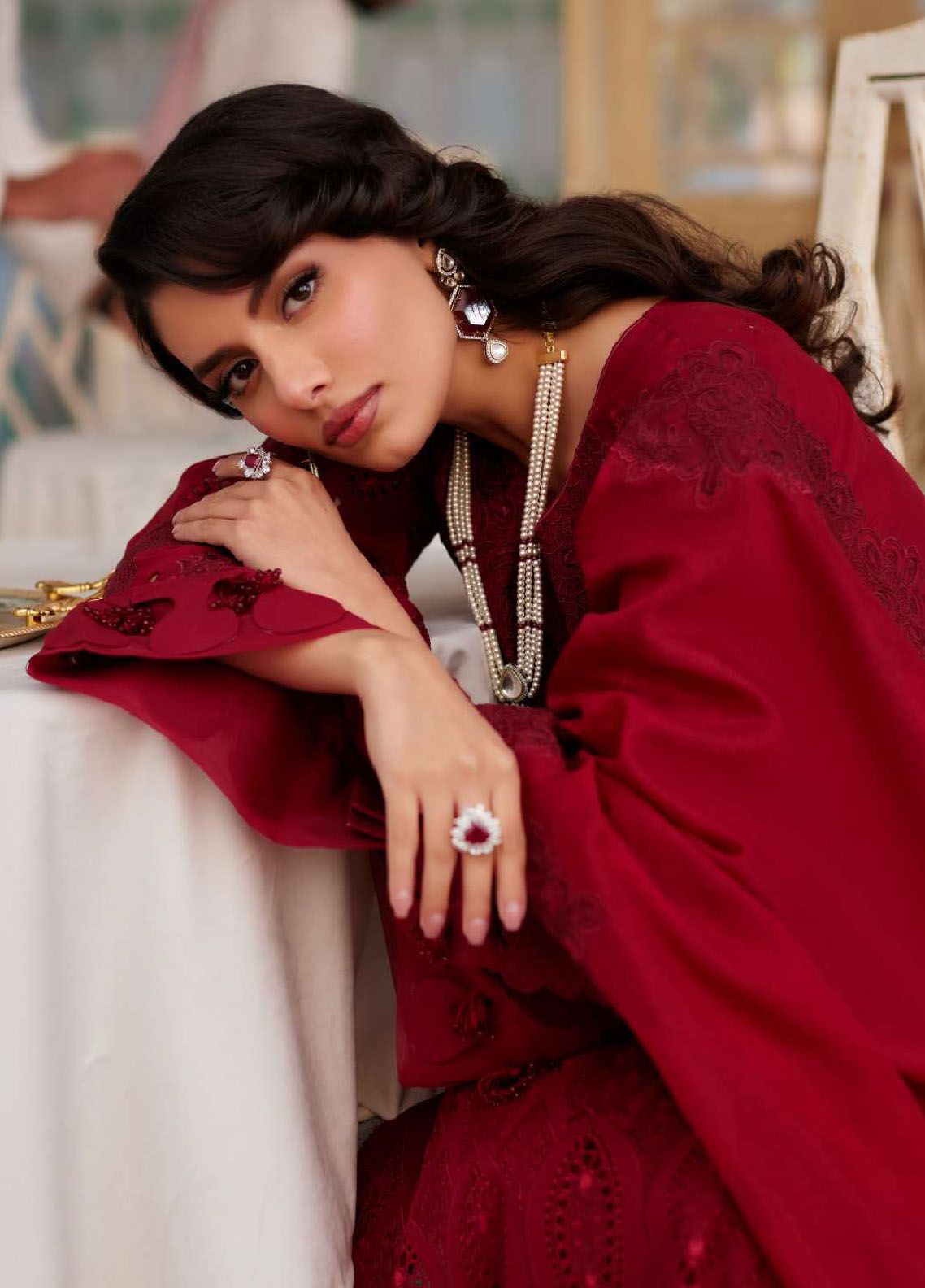 Elaf Embroidered Suits Unstitched 3 Piece EF24EE D-06 Wafa - Summer Collection