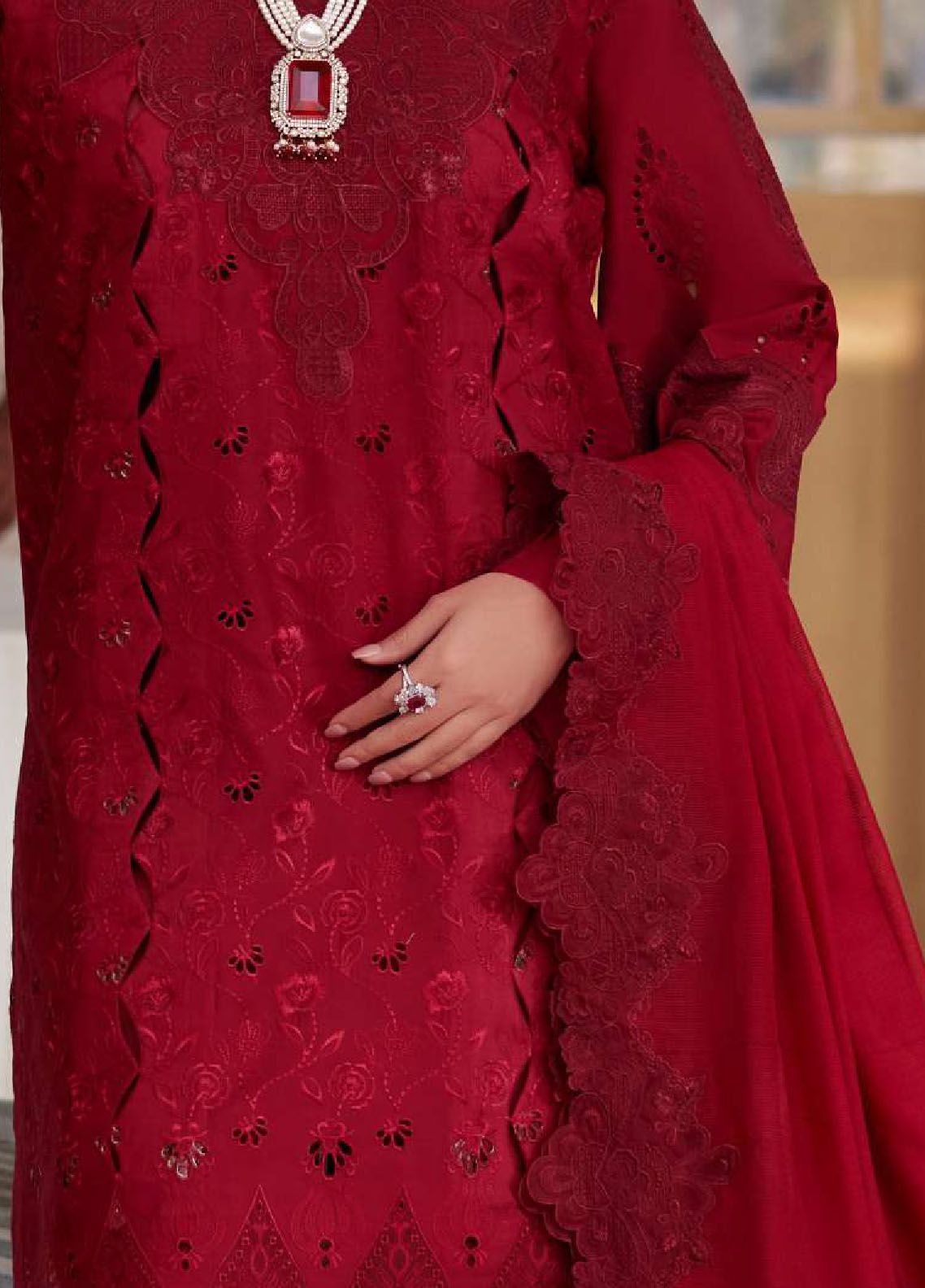 Elaf Embroidered Suits Unstitched 3 Piece EF24EE D-06 Wafa - Summer Collection