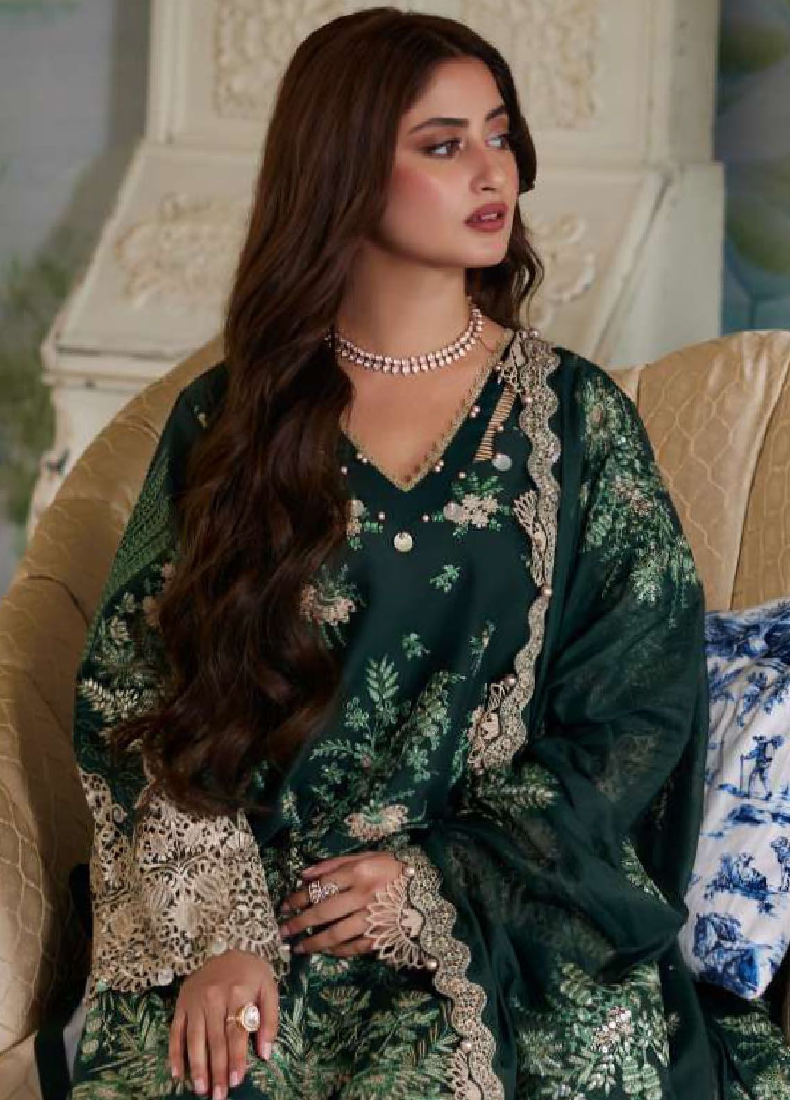 Elaf Embroidered Suits Unstitched 3 Piece EF24EE D-07 Zaria - Summer Collection