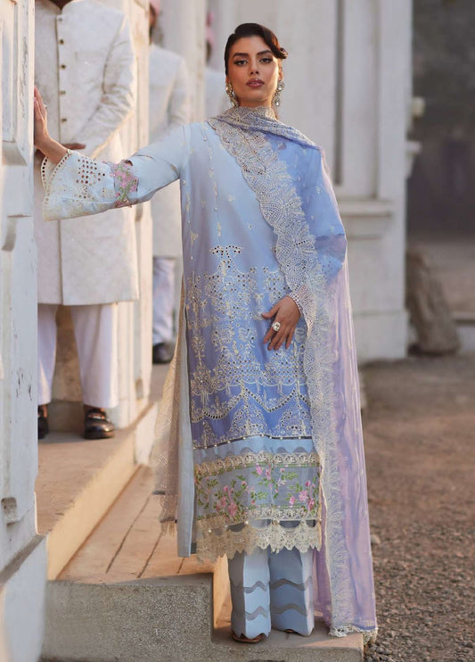 Elaf Embroidered Suits Unstitched 3 Piece EF24EE D-08 Amyra - Summer Collection