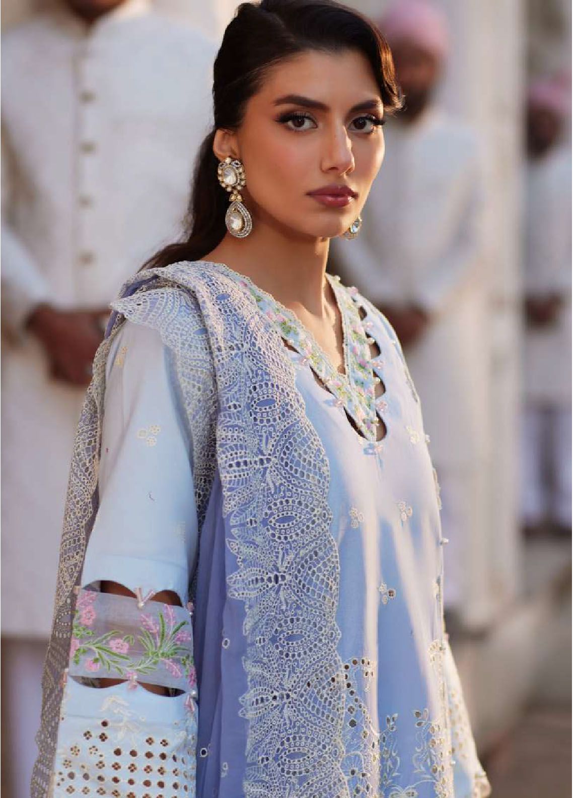 Elaf Embroidered Suits Unstitched 3 Piece EF24EE D-08 Amyra - Summer Collection