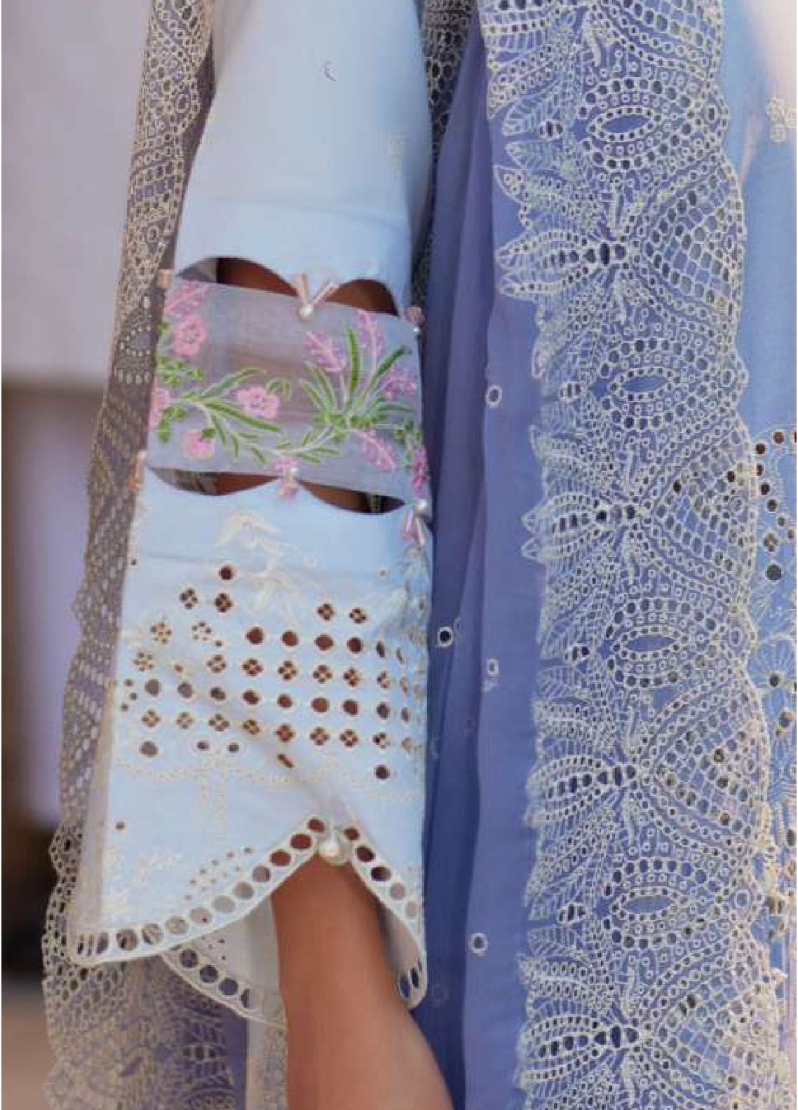 Elaf Embroidered Suits Unstitched 3 Piece EF24EE D-08 Amyra - Summer Collection