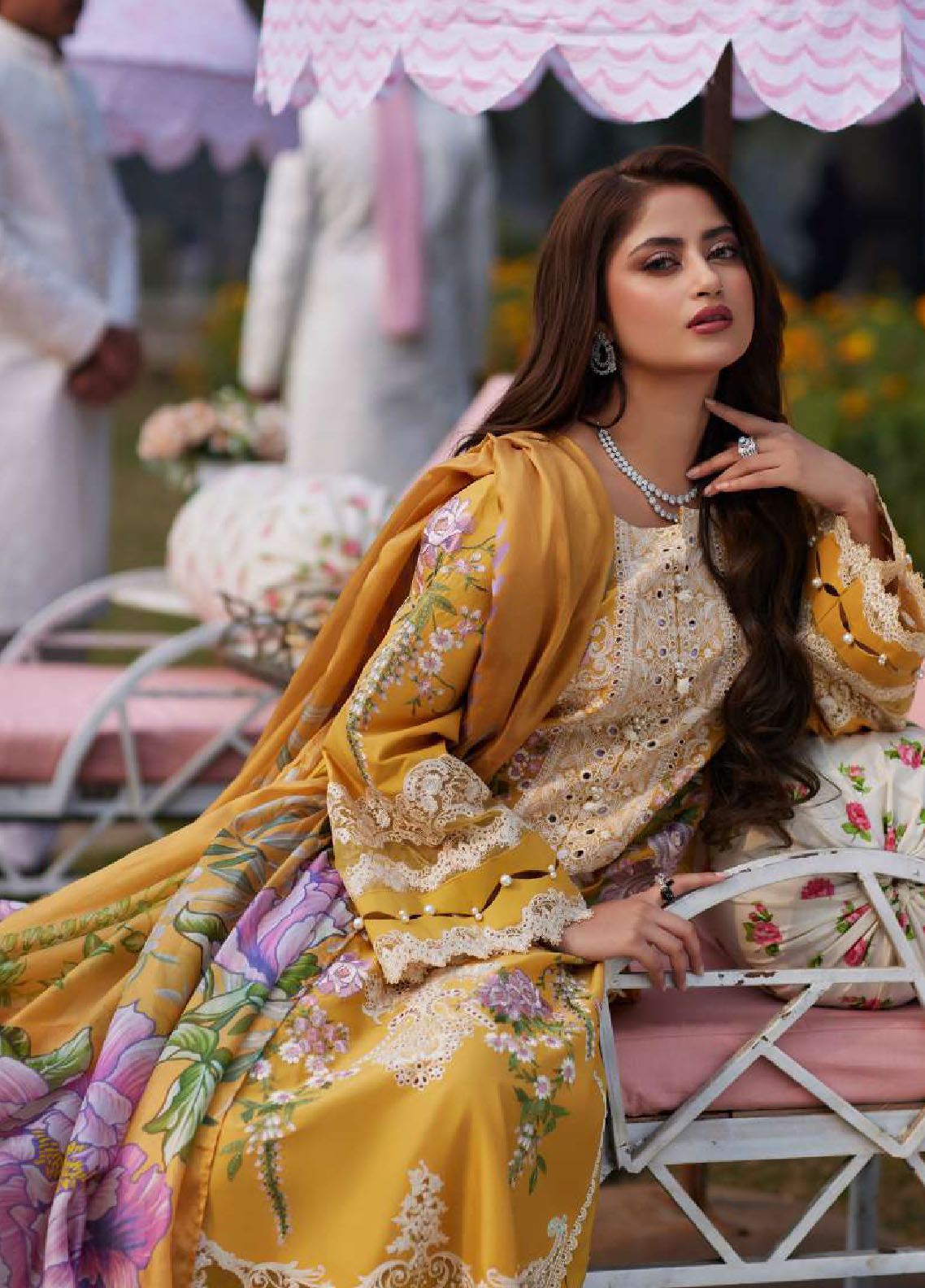 Elaf Embroidered Suits Unstitched 3 Piece EF24EE D-12A Sona - Summer Collection