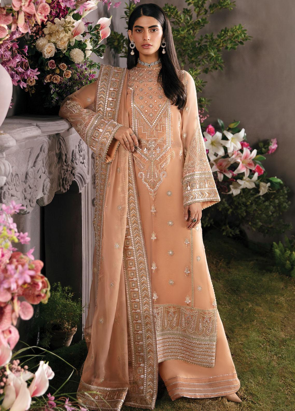 La Fuchsia By Afrozeh Embroidered Organza Suits Unstitched 3 Piece
