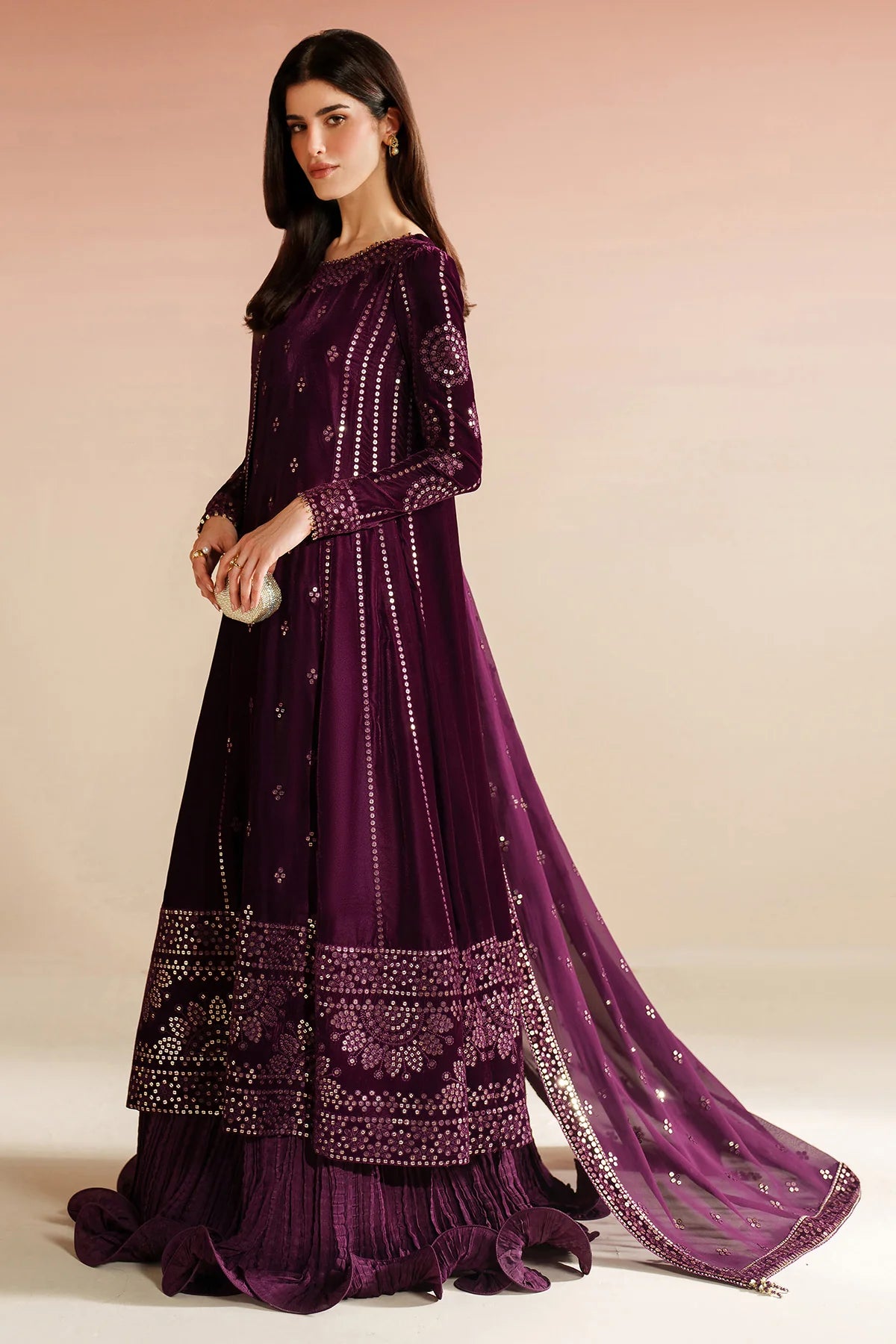Embroidered Velvet Formal VVF D-1