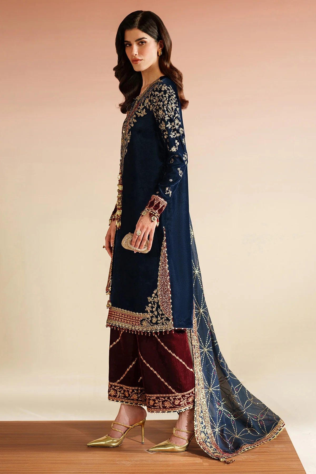 Embroidered Velvet Formal VVF D-7