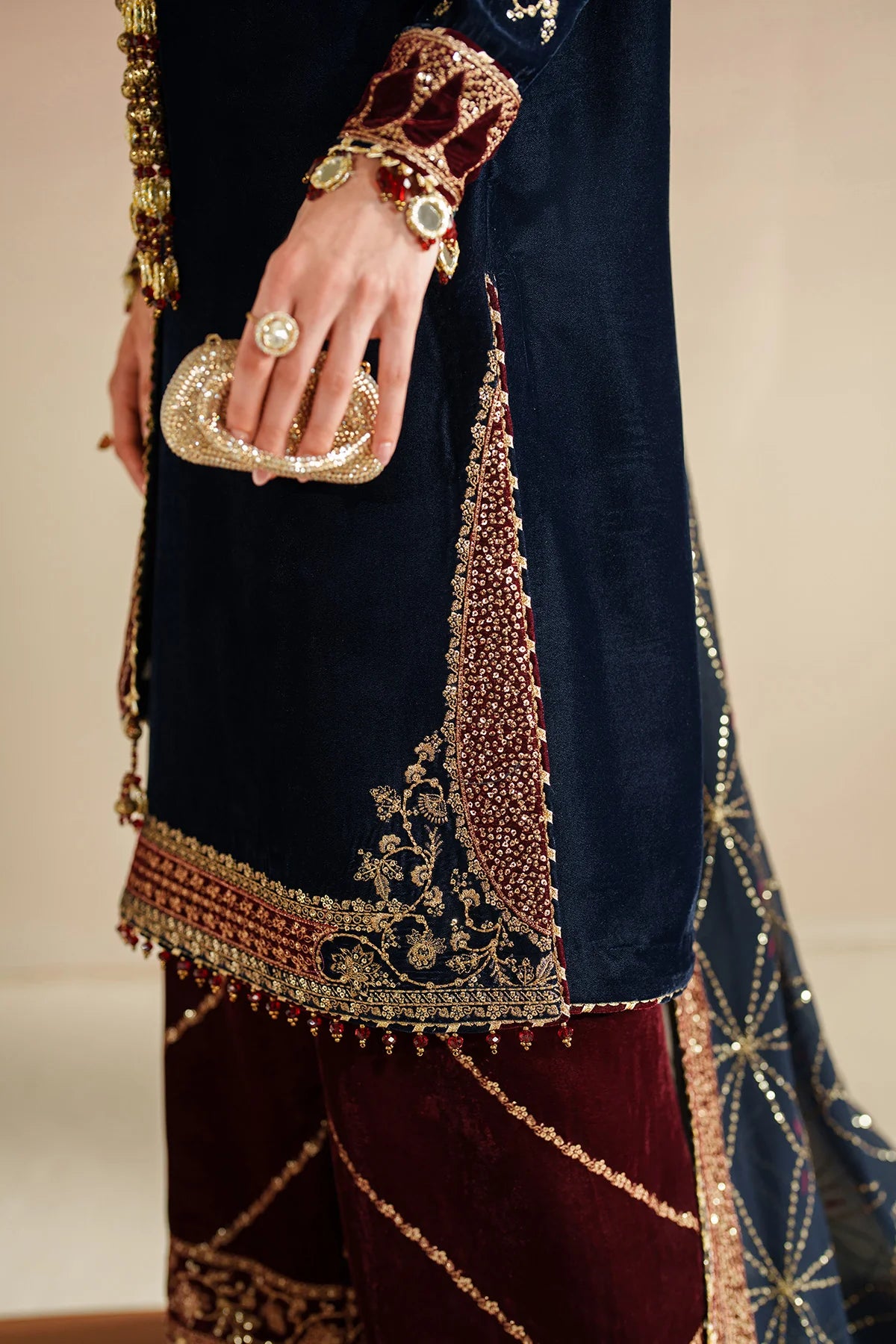 Embroidered Velvet Formal VVF D-7
