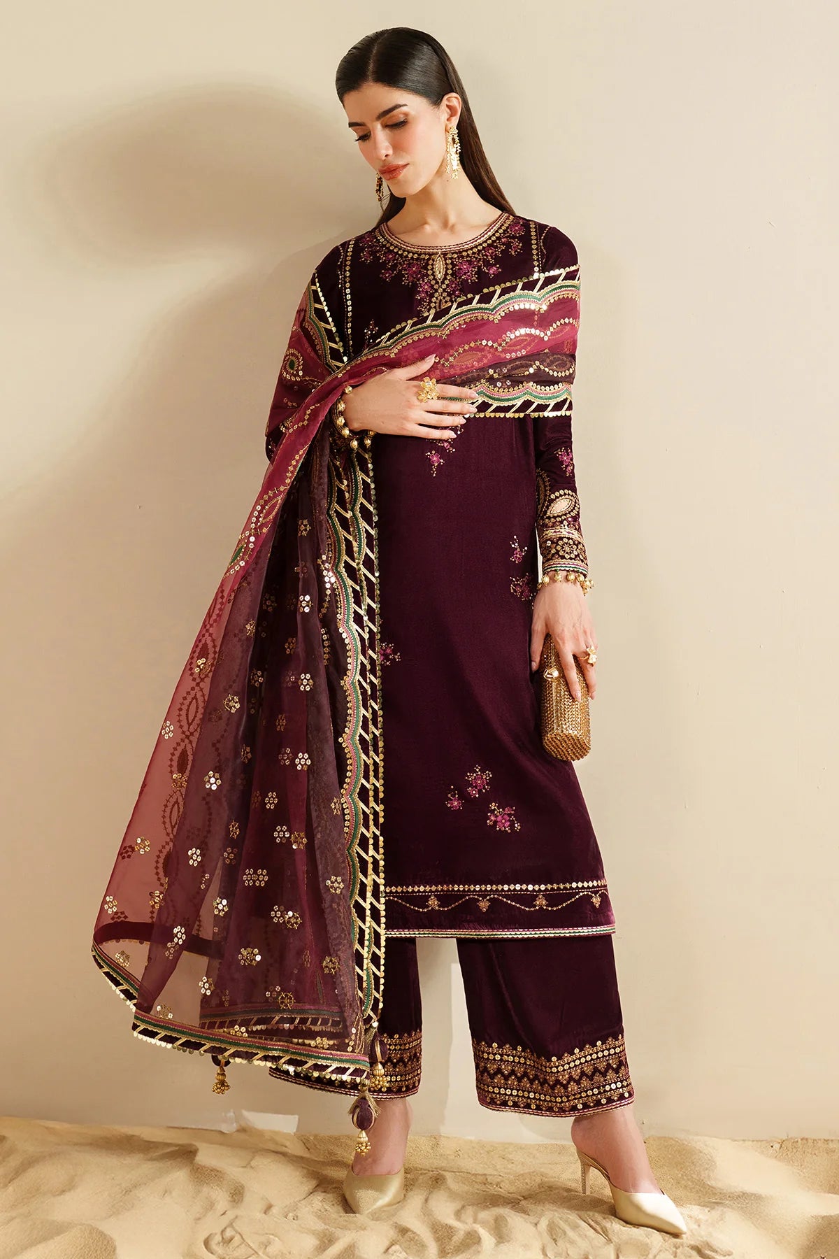 Embroidered Velvet Formal VVF D-4