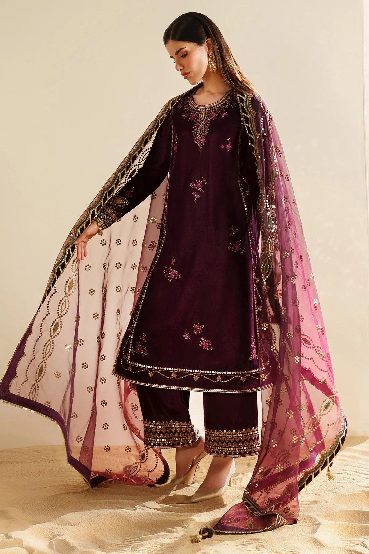 Embroidered Velvet Formal VVF D-4