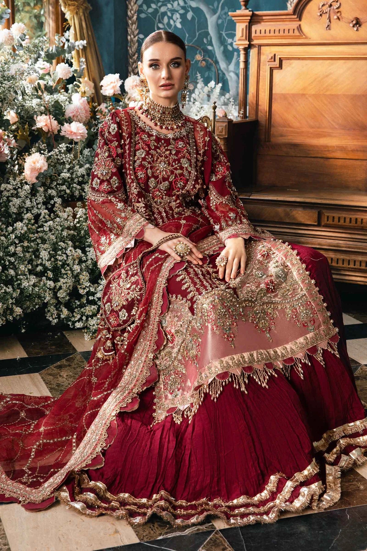 3 PIECE UNSTITCHED EMBROIDERED SUIT | BD-2807