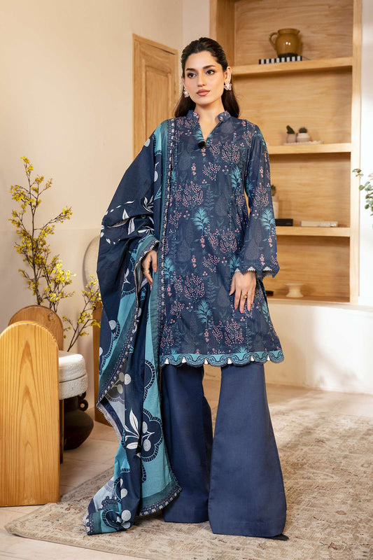3 Pc Unstitched Printed Lawn Suit