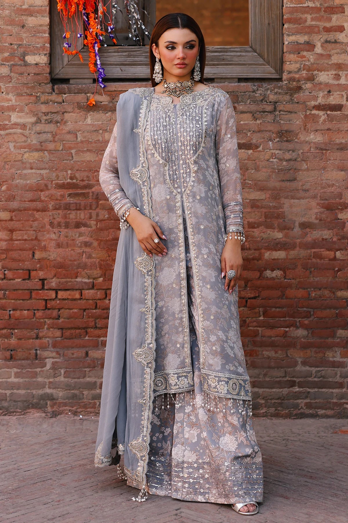 3-pc Unstitched Chiffon Collection VSL25-22