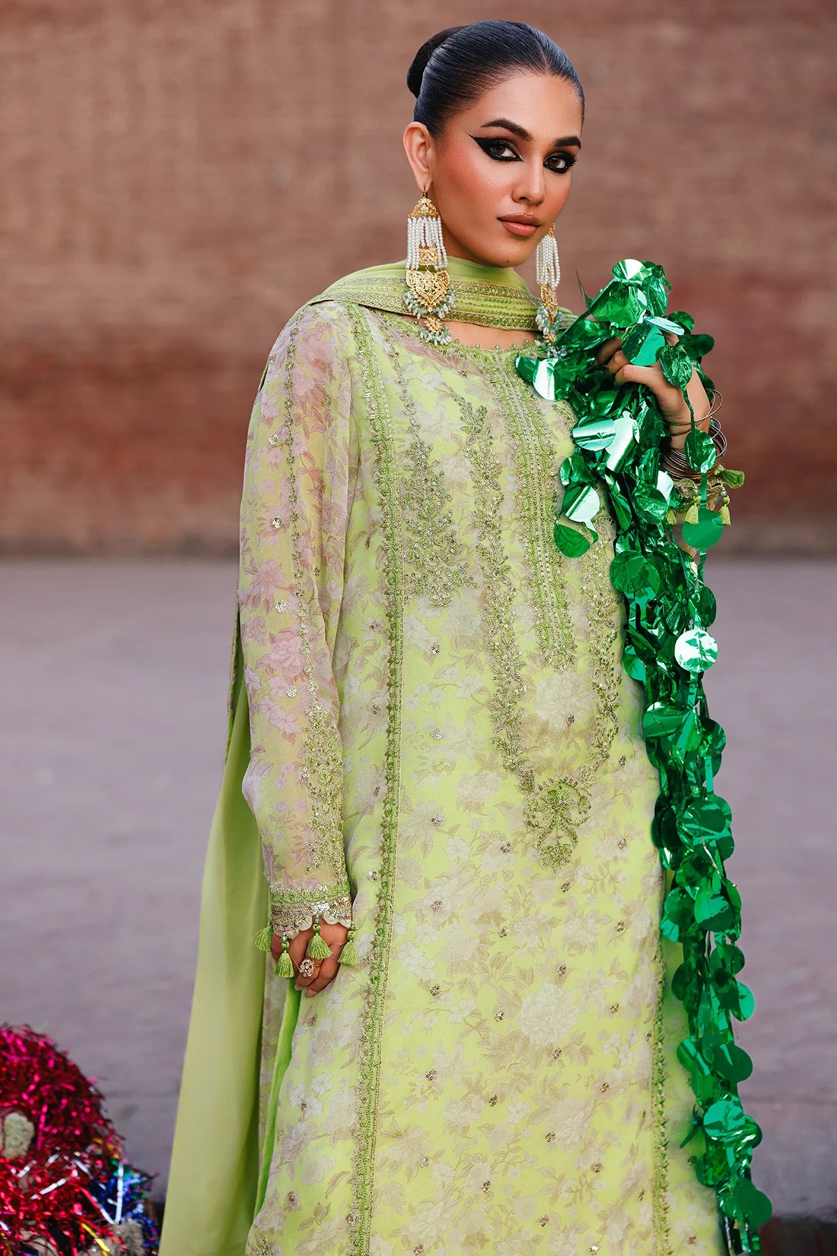 3-pc Unstitched Chiffon Collection VSL25-18