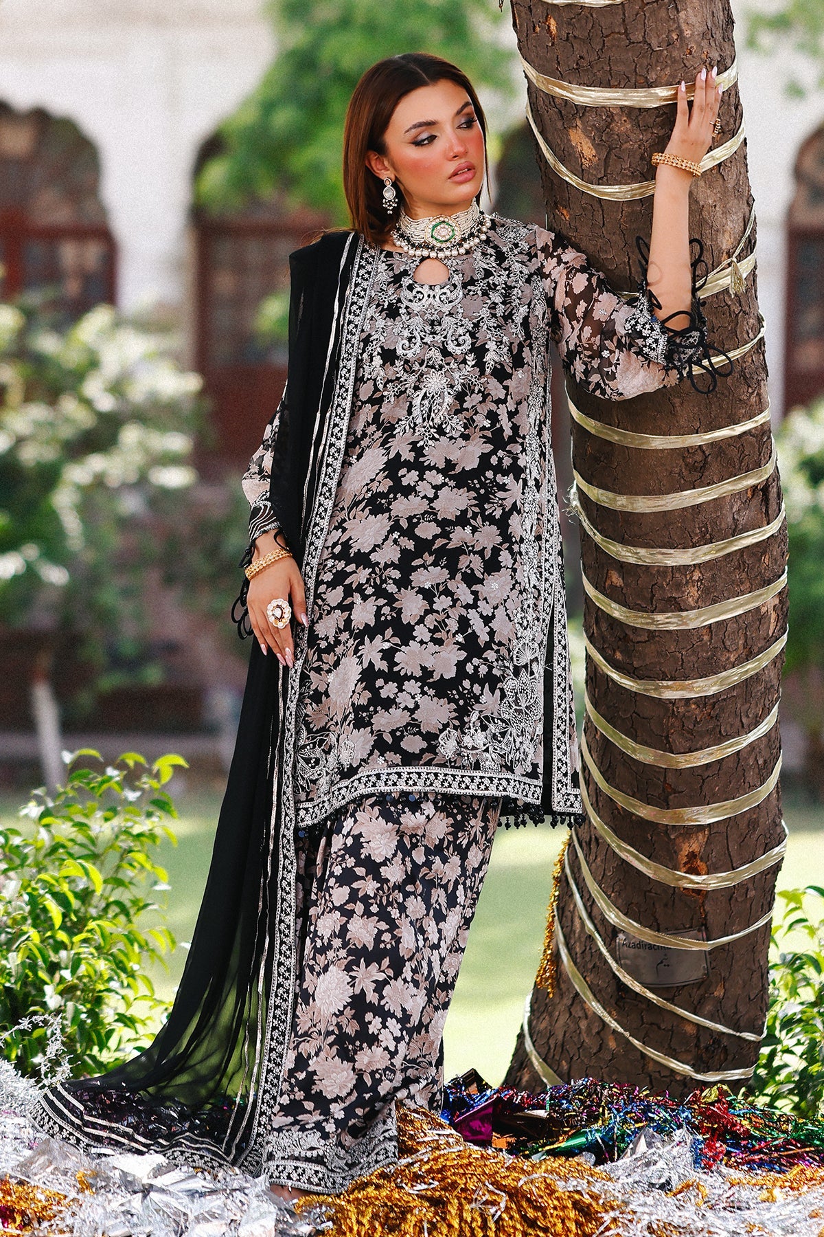 3-pc Unstitched Chiffon Collection VSL25-15