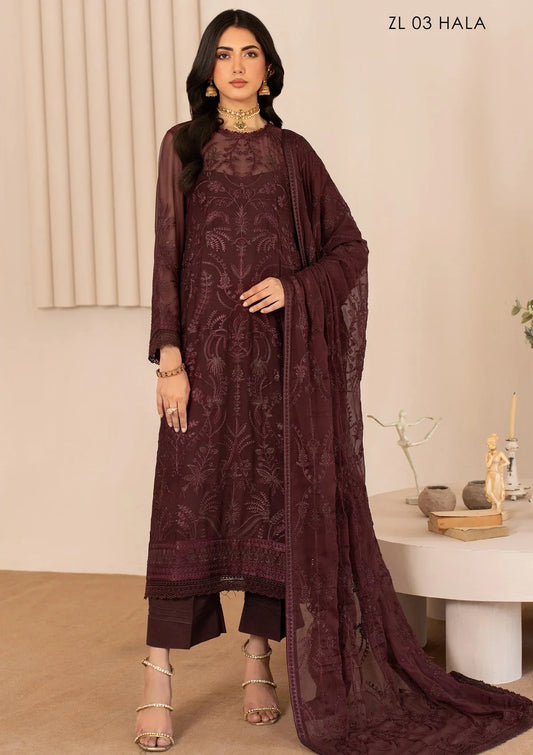 Zarif Thread Works Chiffon Edit'24 ZL-03 HALA