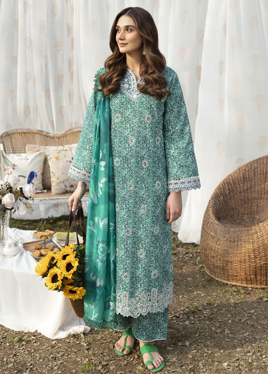 Ayzel By Afrozeh Embroidered Lawn Suits Unstitched 3 Piece AAF24SD AZL-V1-02 Iris - Summer Collection