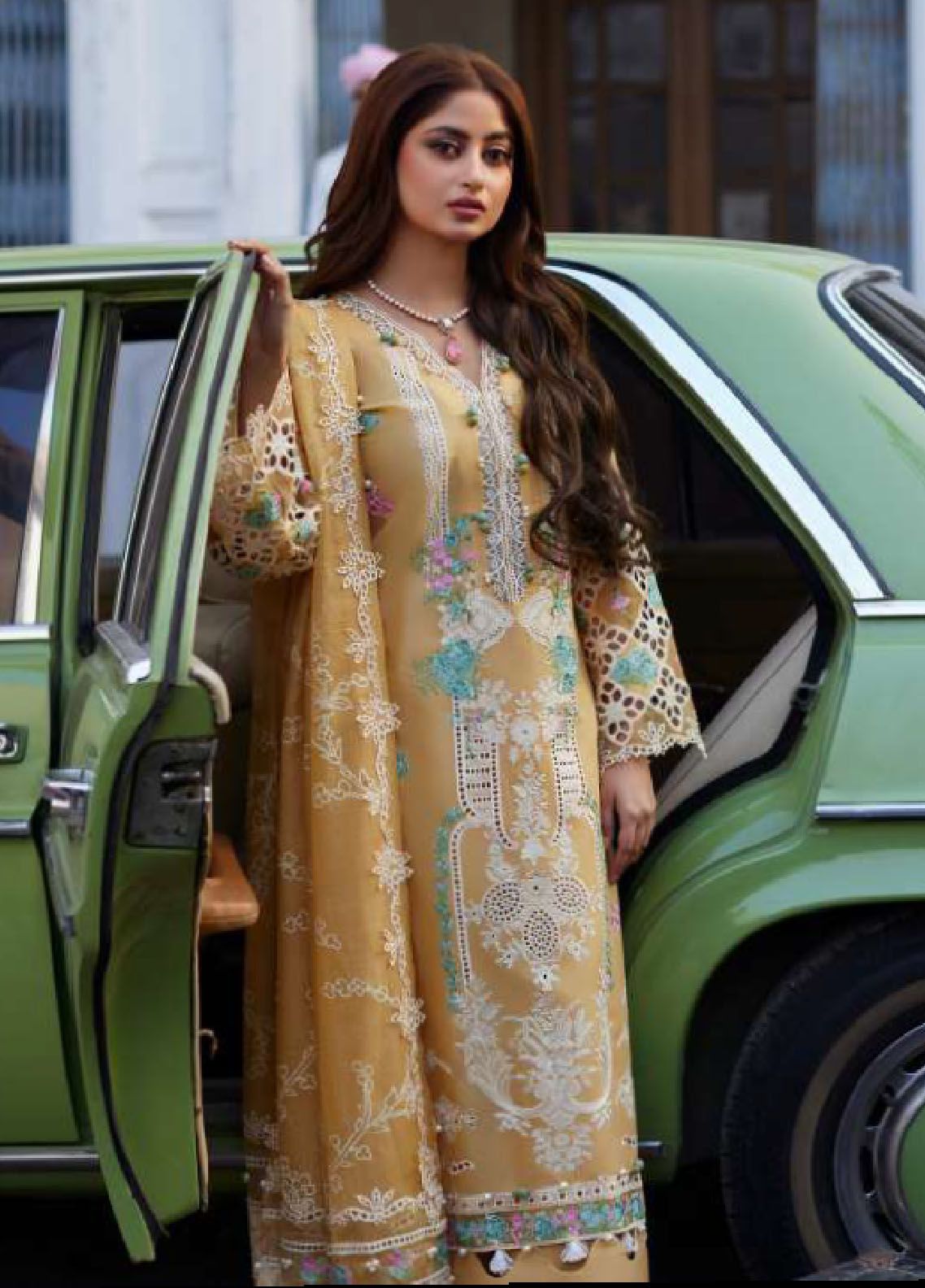 Elaf Embroidered Suits Unstitched 3 Piece EF24EE D-02B Dania - Summer Collection