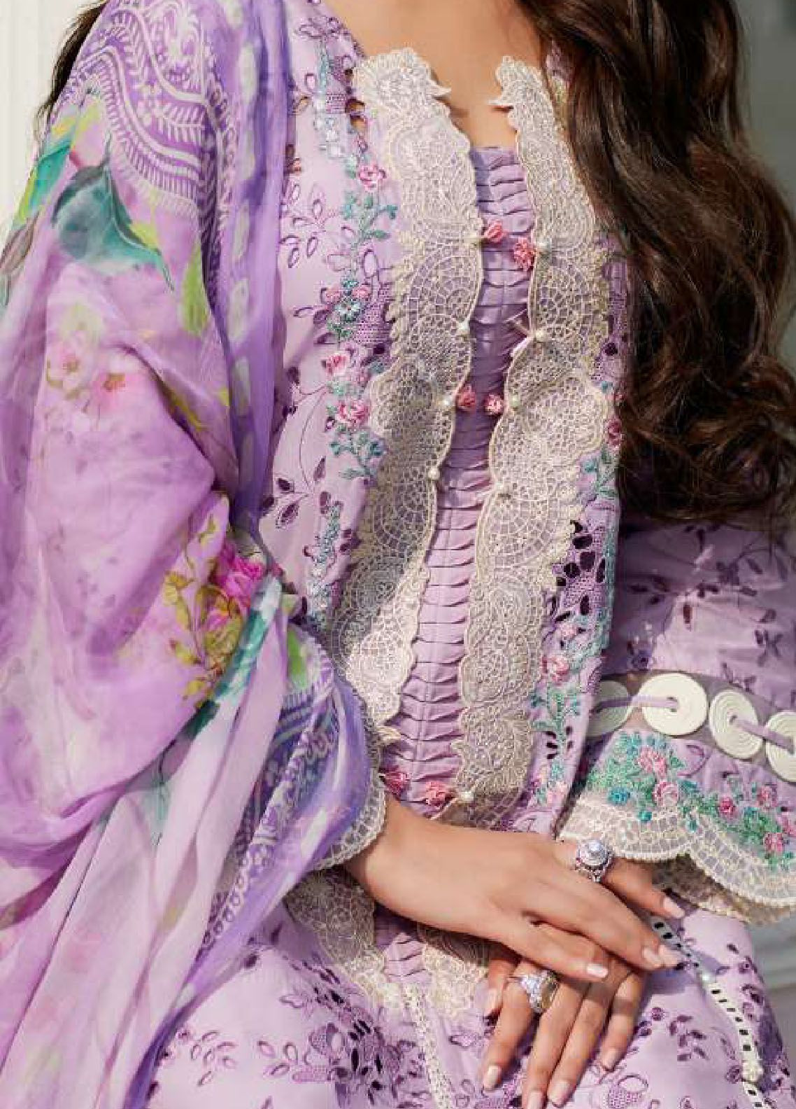 Elaf Embroidered Suits Unstitched 3 Piece EF24EE D-03 Afsaneh - Summer Collection