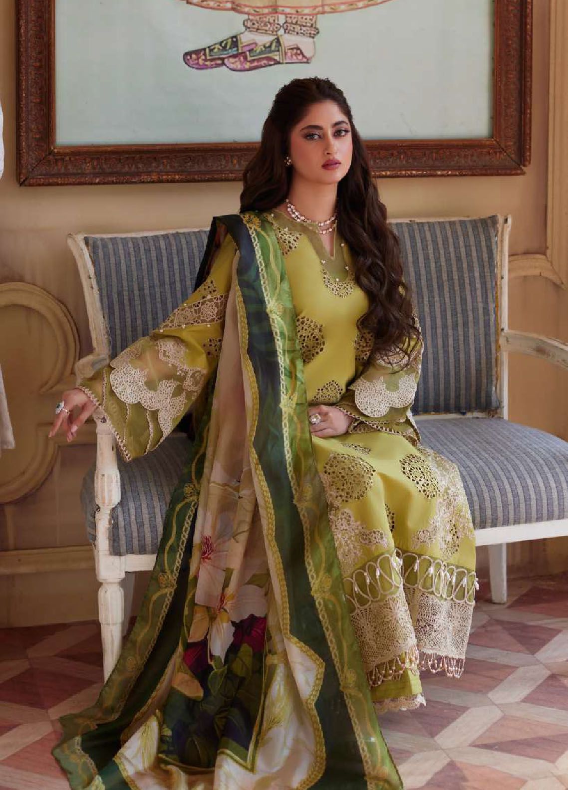 Elaf Embroidered Suits Unstitched 3 Piece EF24EE D-05 Meenah - Summer Collection