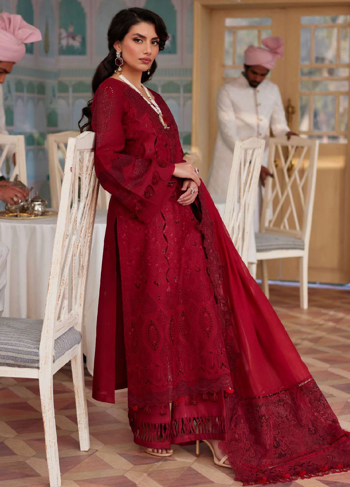 Elaf Embroidered Suits Unstitched 3 Piece EF24EE D-06 Wafa - Summer Collection