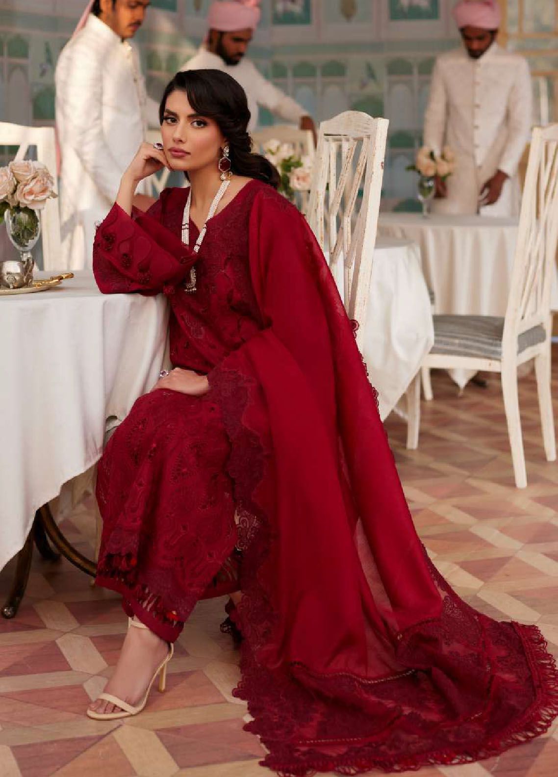 Elaf Embroidered Suits Unstitched 3 Piece EF24EE D-06 Wafa - Summer Collection