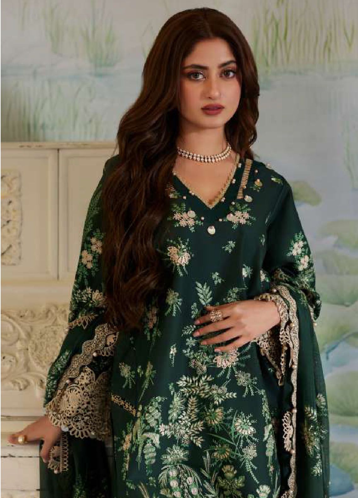 Elaf Embroidered Suits Unstitched 3 Piece EF24EE D-07 Zaria - Summer Collection
