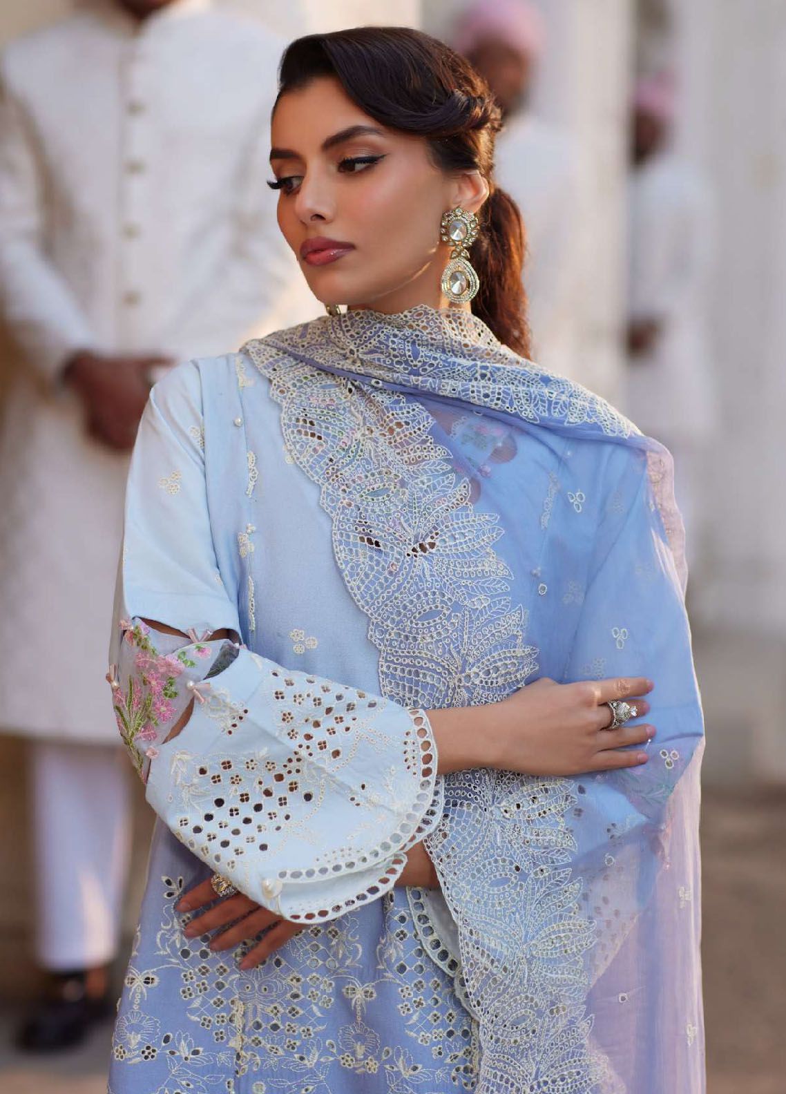 Elaf Embroidered Suits Unstitched 3 Piece EF24EE D-08 Amyra - Summer Collection