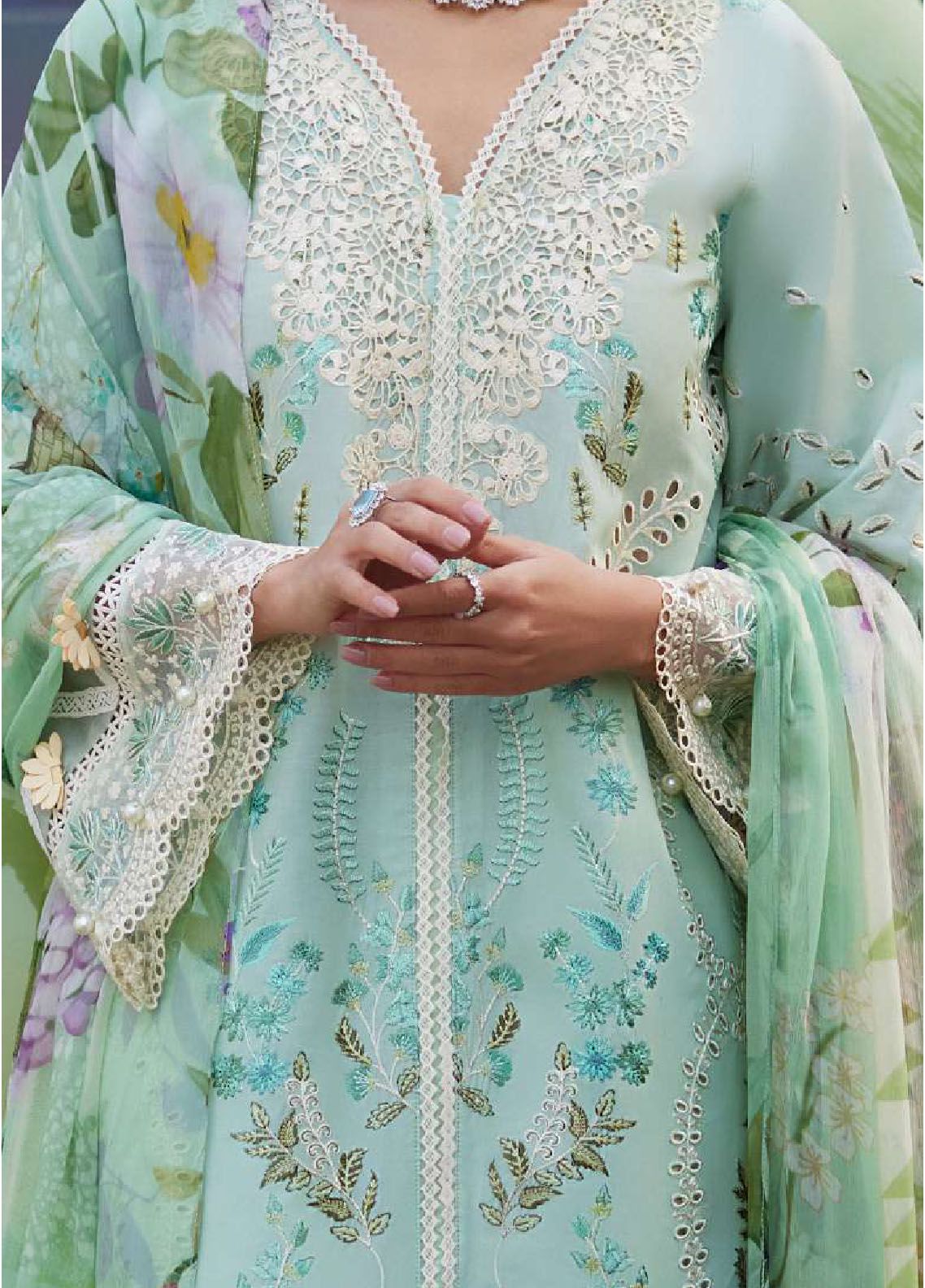 Elaf Embroidered Suits Unstitched 3 Piece EF24EE D-11 Sivana - Summer Collection
