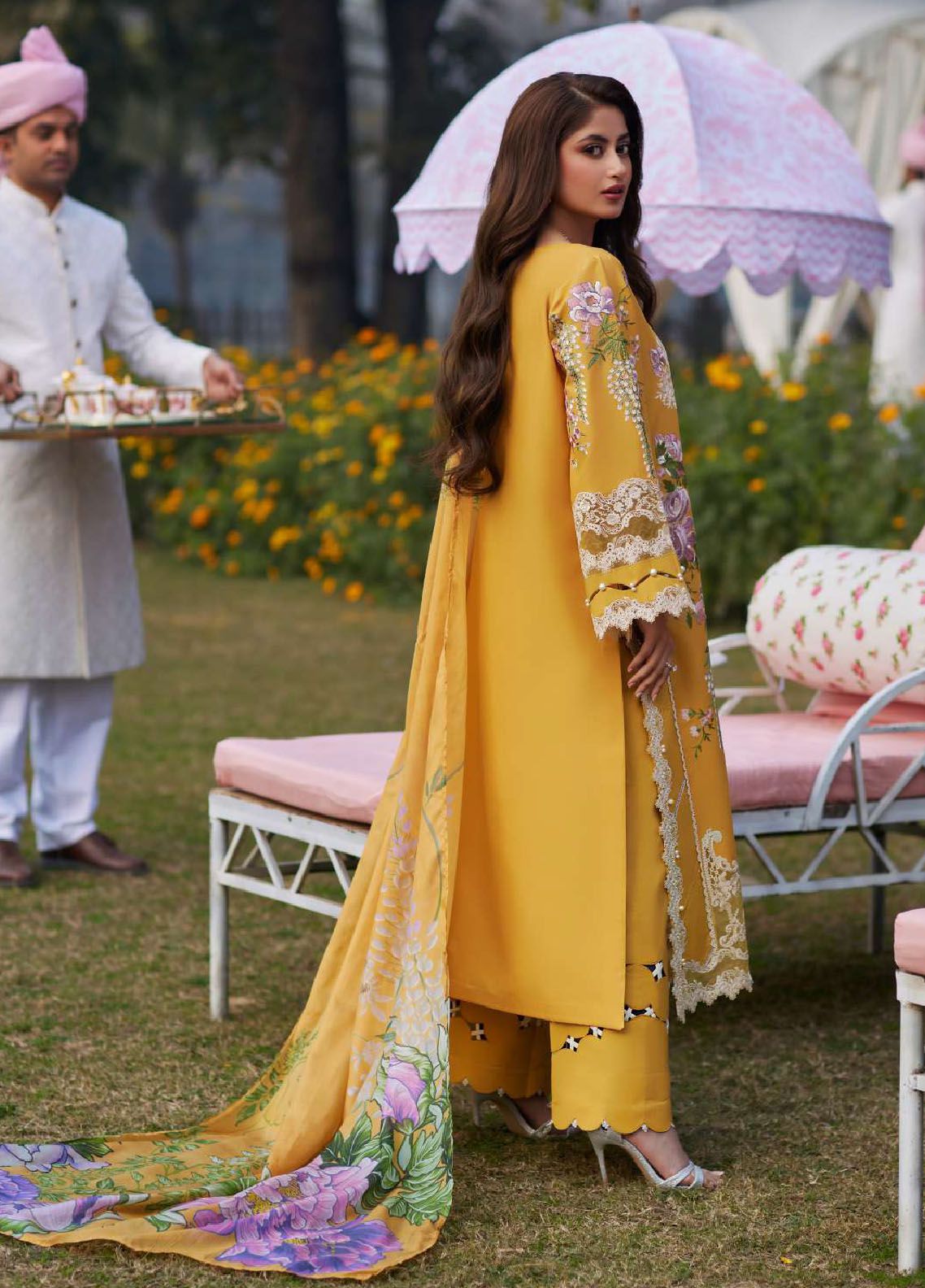 Elaf Embroidered Suits Unstitched 3 Piece EF24EE D-12A Sona - Summer Collection