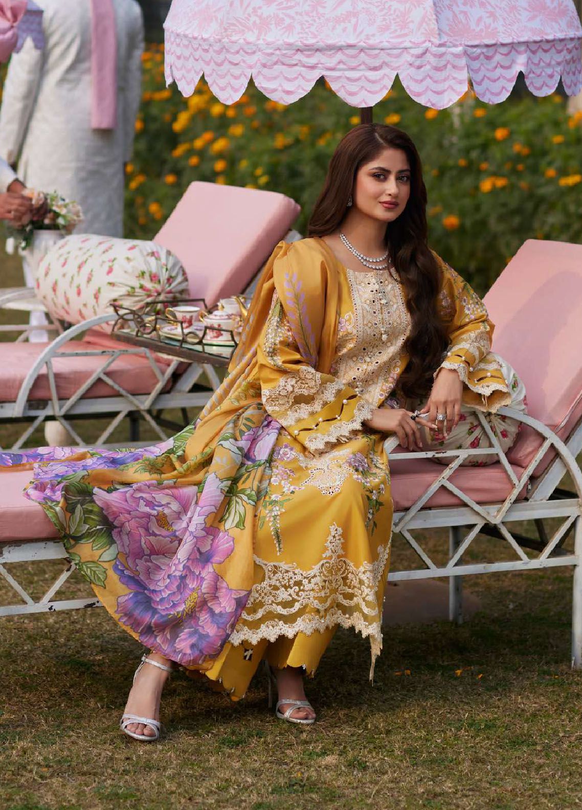 Elaf Embroidered Suits Unstitched 3 Piece EF24EE D-12A Sona - Summer Collection