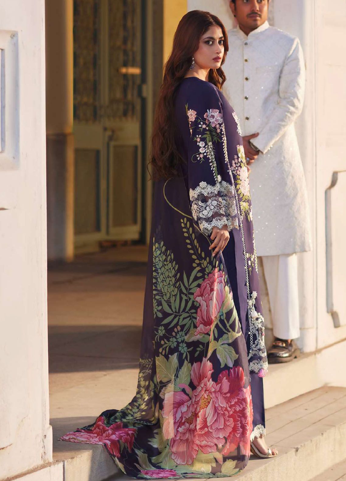 Elaf Embroidered Suits Unstitched 3 Piece EF24EE D-12B Yazmin - Summer Collection