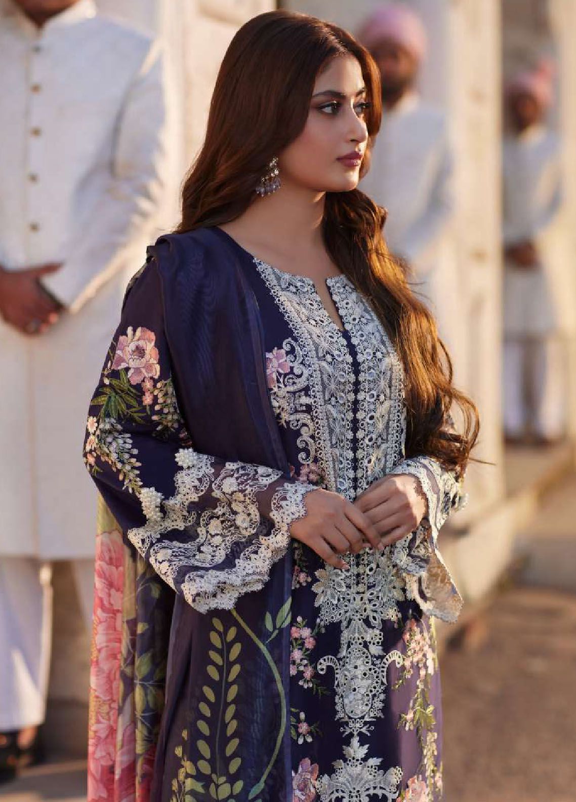 Elaf Embroidered Suits Unstitched 3 Piece EF24EE D-12B Yazmin - Summer Collection