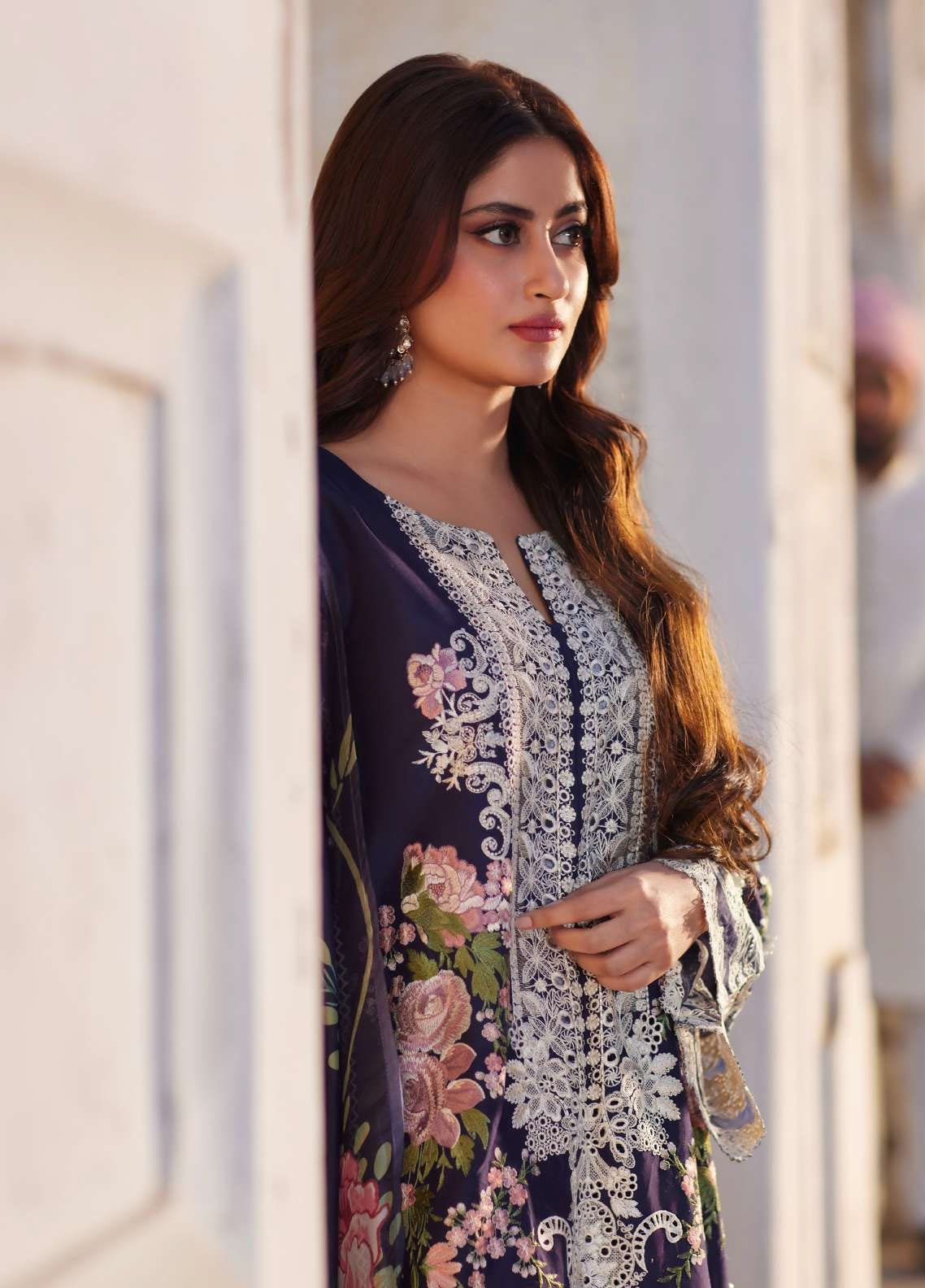 Elaf Embroidered Suits Unstitched 3 Piece EF24EE D-12B Yazmin - Summer Collection