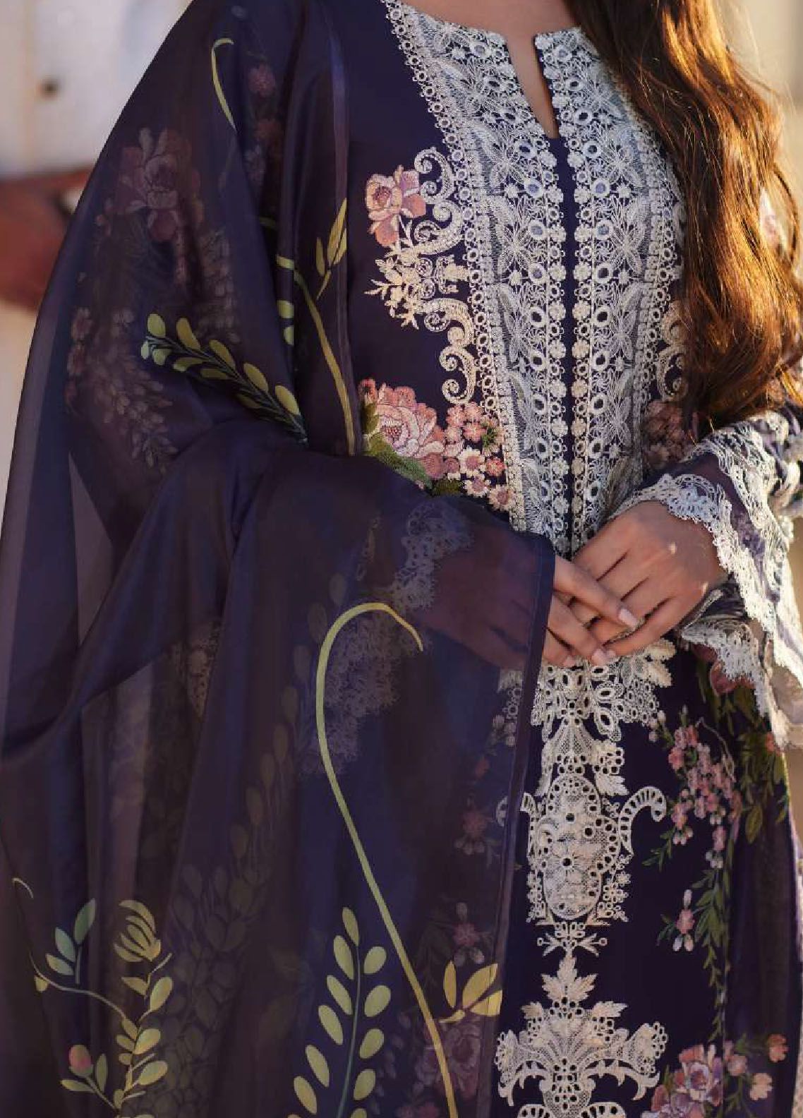 Elaf Embroidered Suits Unstitched 3 Piece EF24EE D-12B Yazmin - Summer Collection