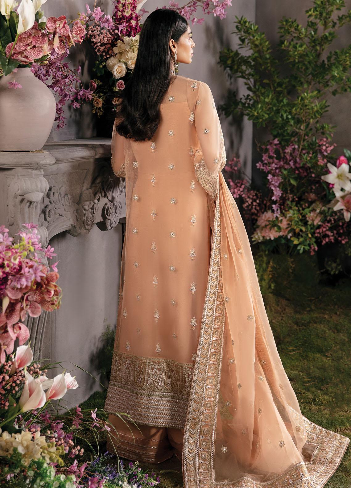 La Fuchsia By Afrozeh Embroidered Organza Suits Unstitched 3 Piece