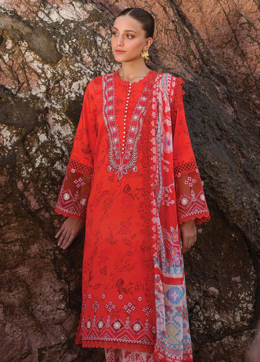 Tropicana by Ayzel Embroidered Lawn Suits Unstitched 3 Piece AAF24TP D-05 Zinia - Summer Collection
