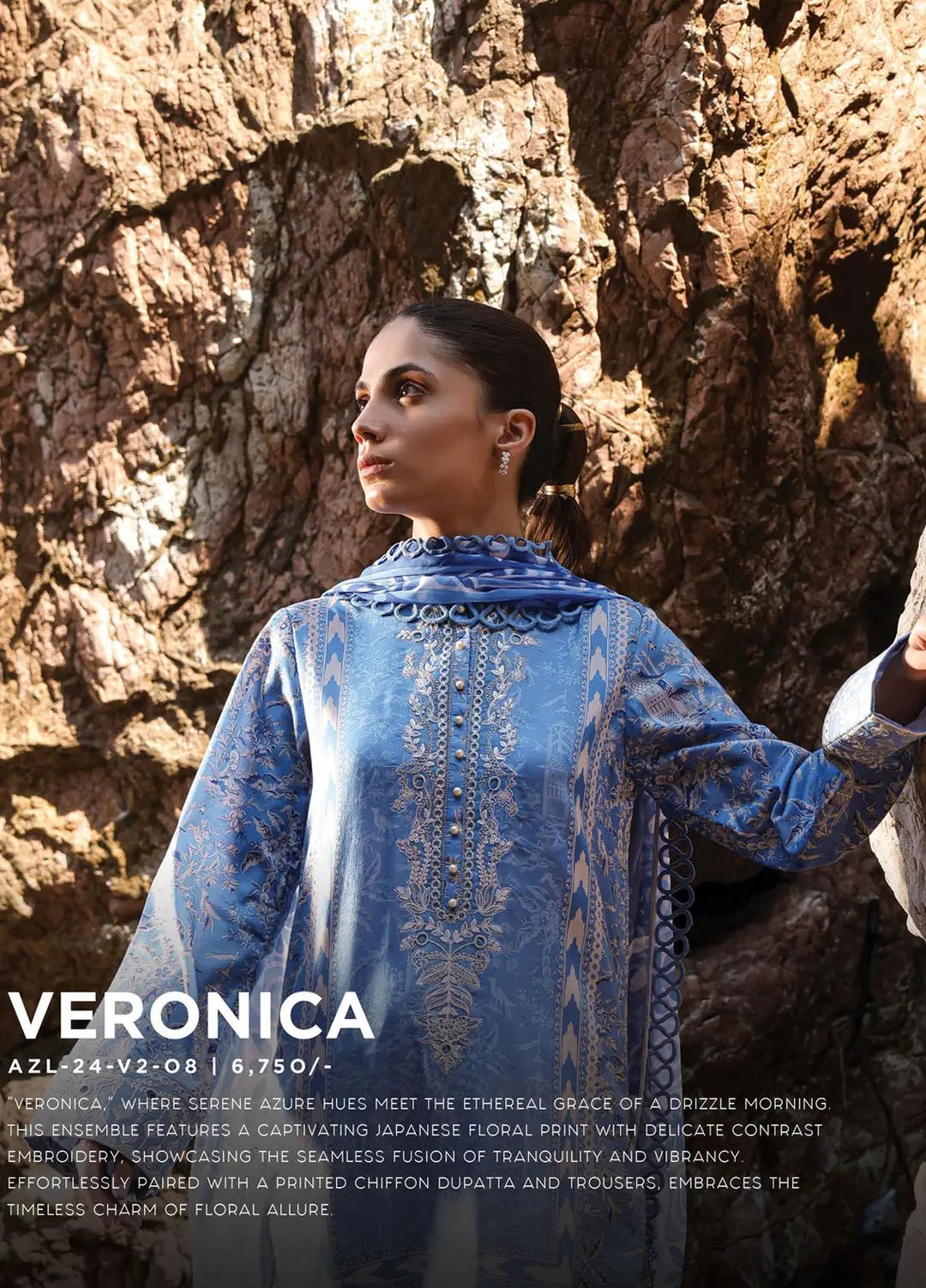 Tropicana by Ayzel Embroidered Lawn Suits Unstitched 3 Piece AAF24TP D-08 Veronica - Summer Collection